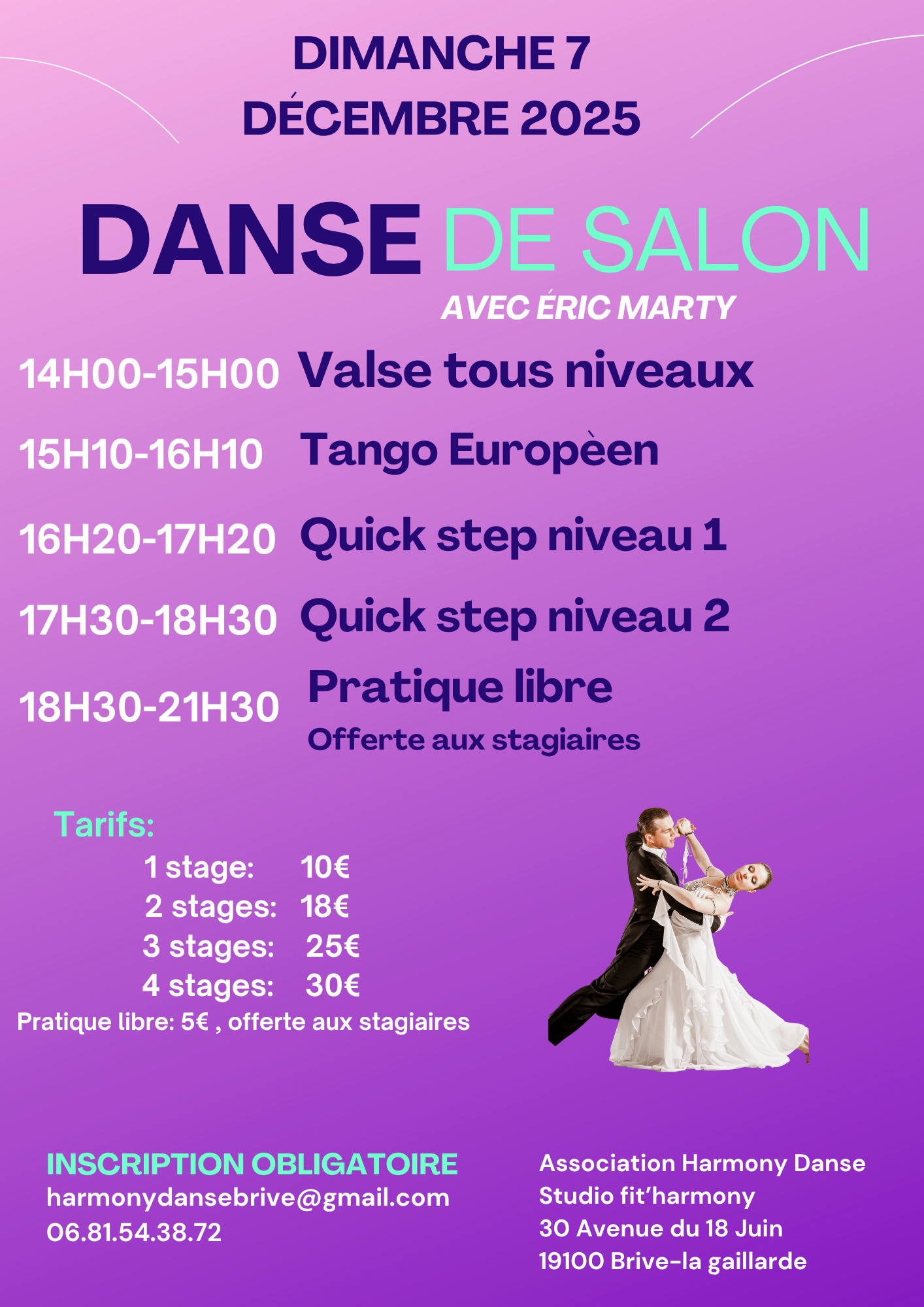 Stage de danse de salon