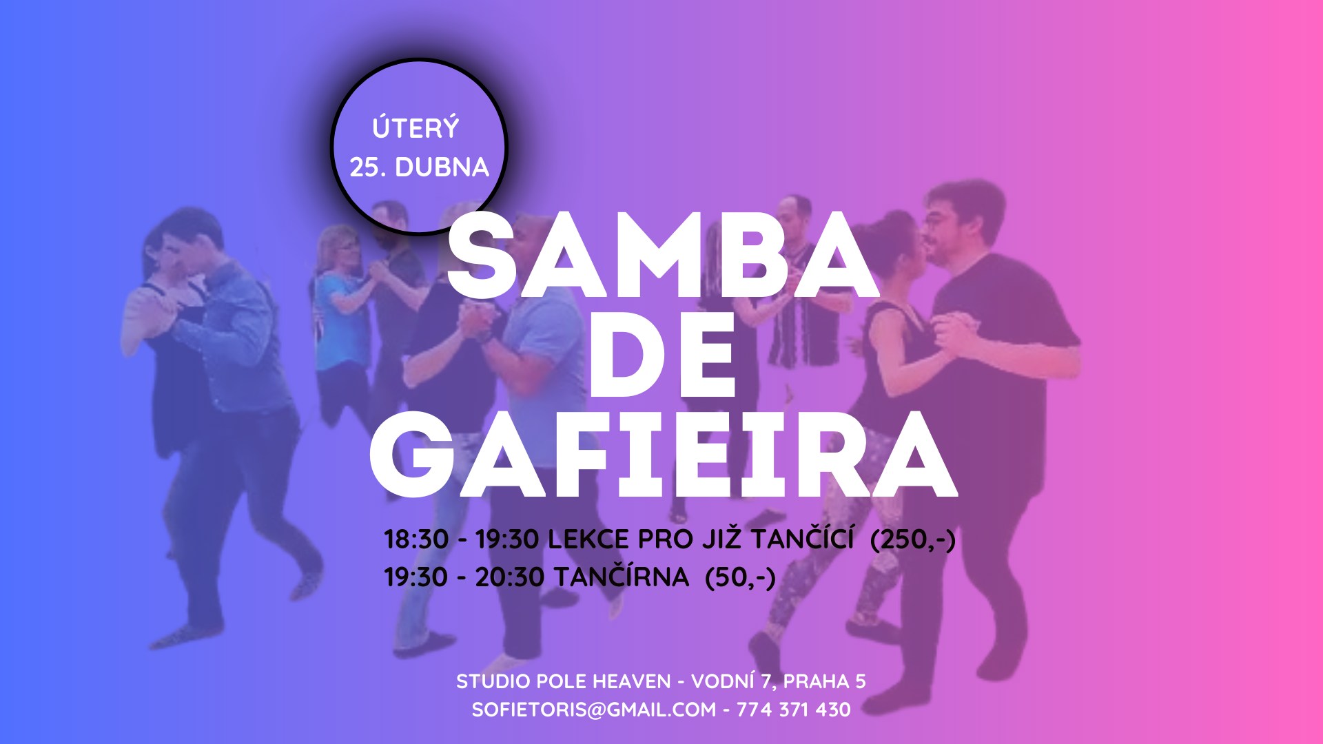 SAMBA DE GAFIEIRA - lekce a tančírna