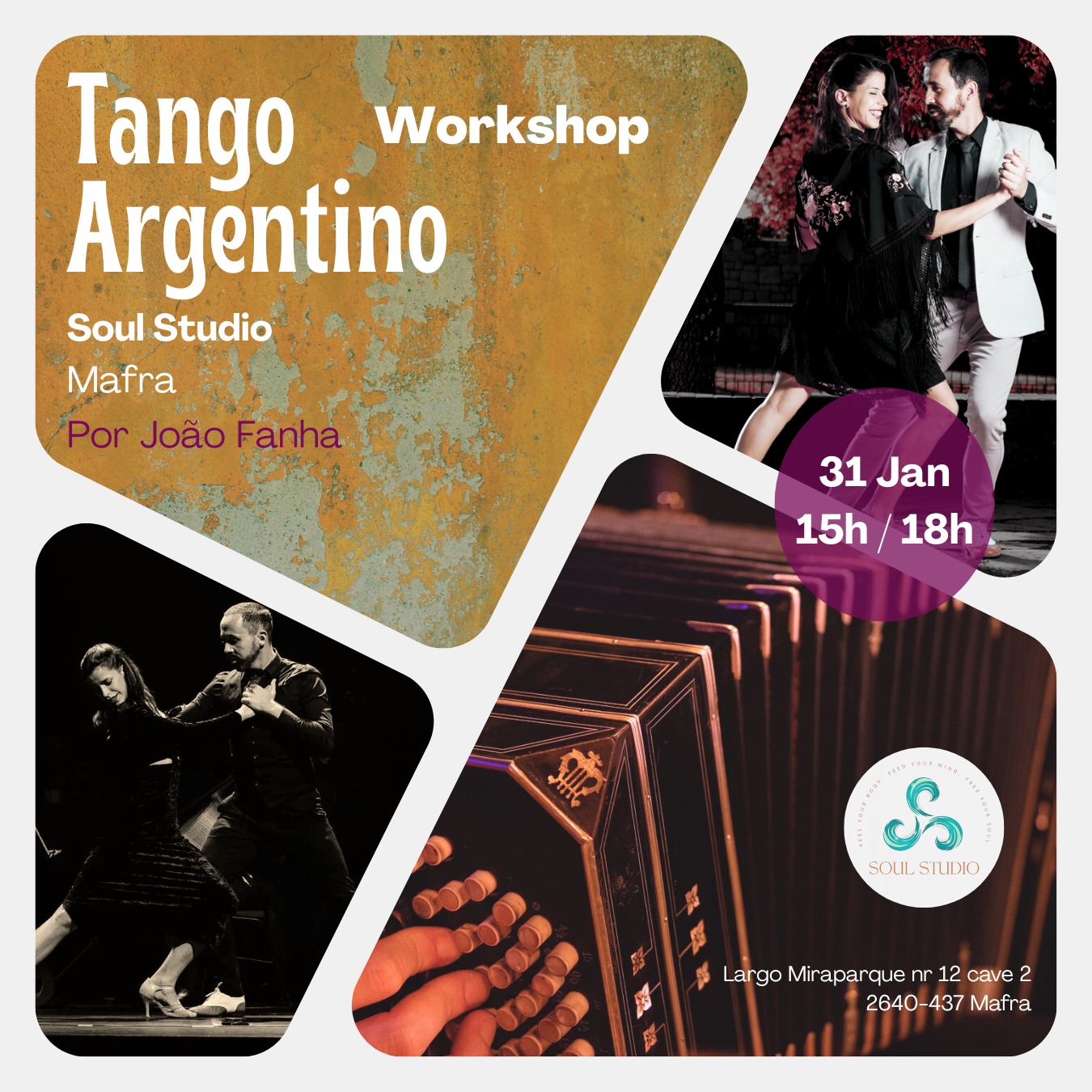 ★ Workshop de Tango Argentino na Soul Studio de Mafra por João Fanha★