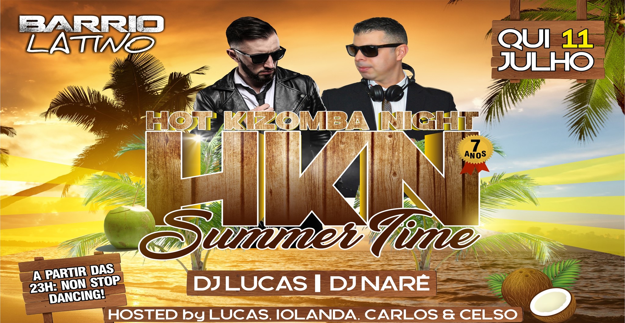 Hot Kizomba Night Summer Time - Quinta 11 Julho Barrio Latino