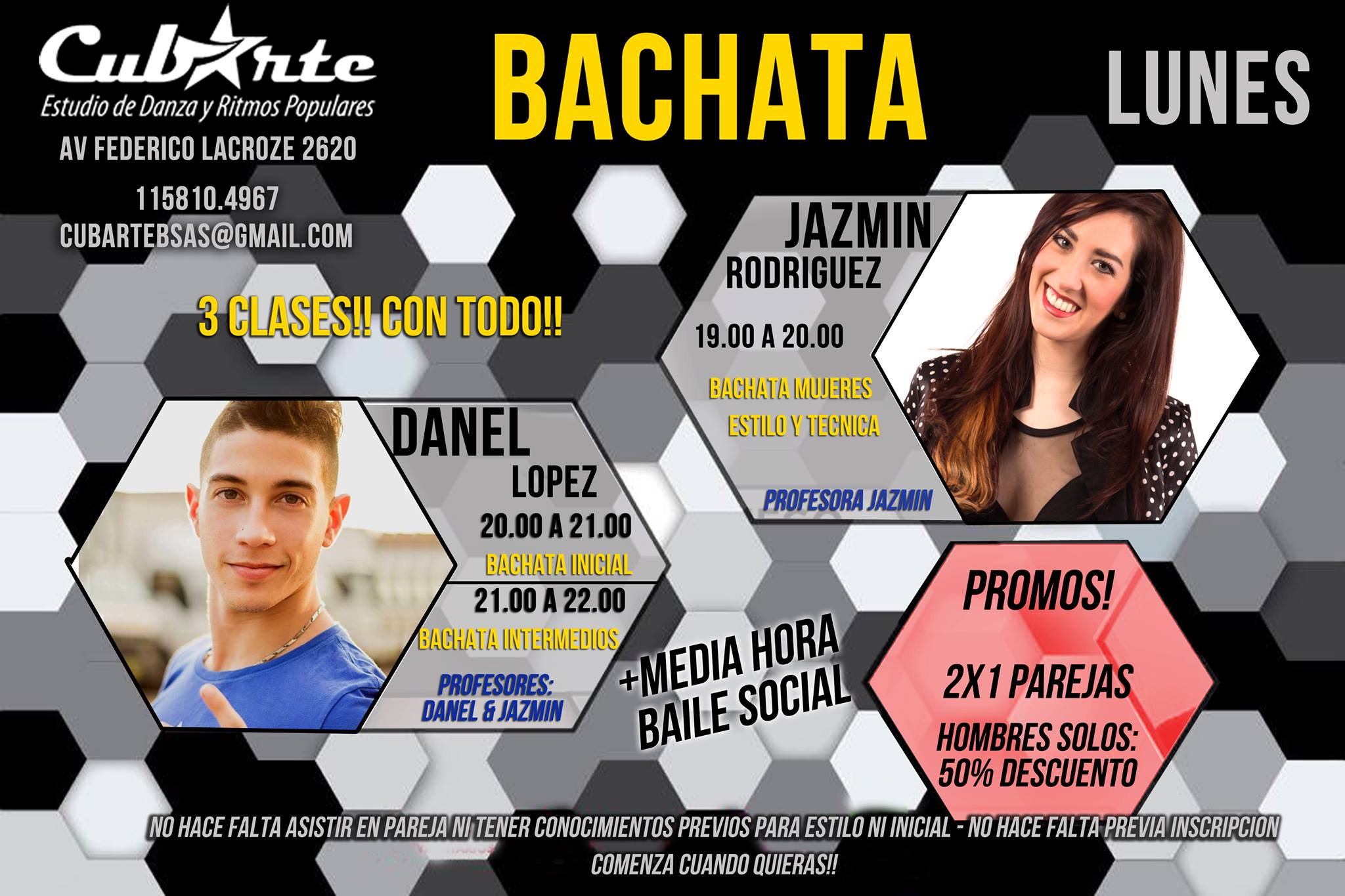 PROMO 2X1 Clases de Bachata en Cubarte los Lunes con Jaz y Danel
