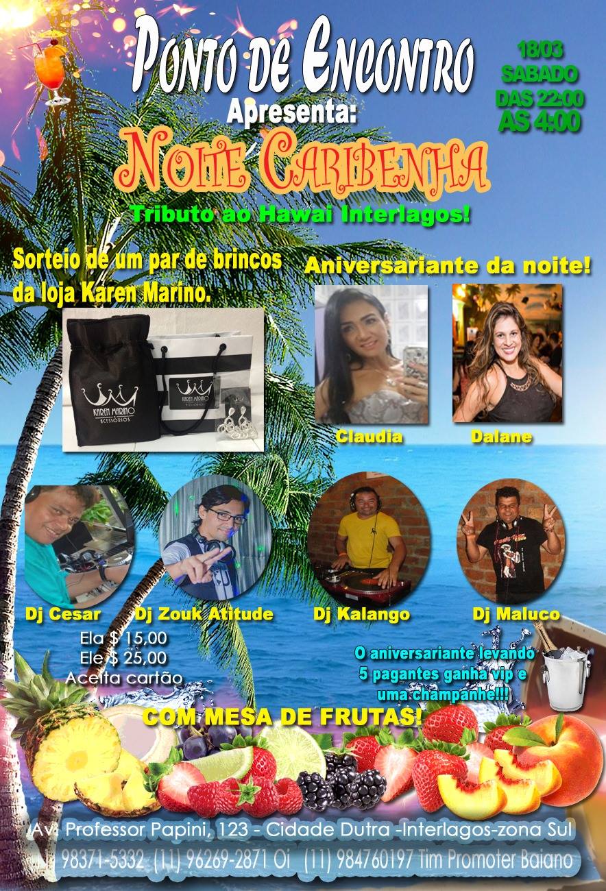 Ponto de Encontro apresenta Noite Caribenha!