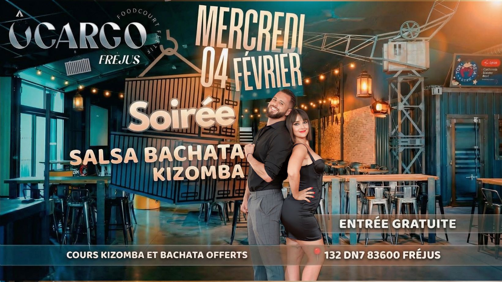 ÔCargo Fréjus Salsa Bachata Kizomba SBK Entrée Gratuite