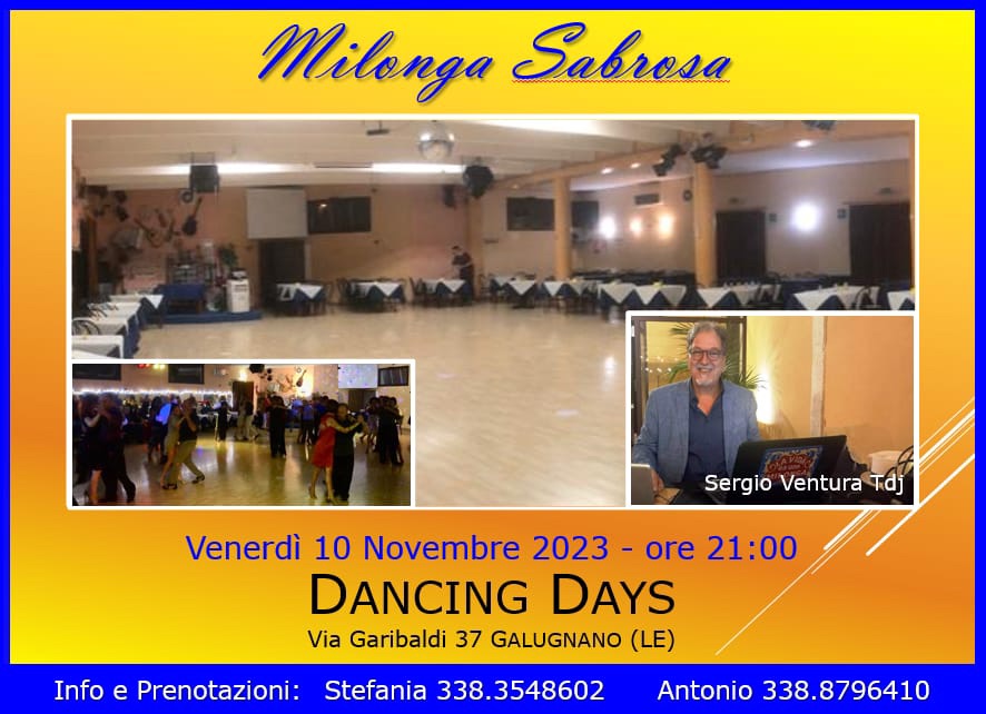 Milonga Sabrosa del Viernes al Dancing Days