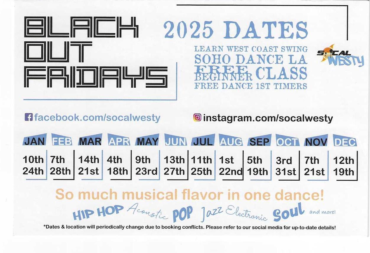 Blackout Fridays WWLA It's All Swing -Sam & Matt Helen & Andres Mix & Match!