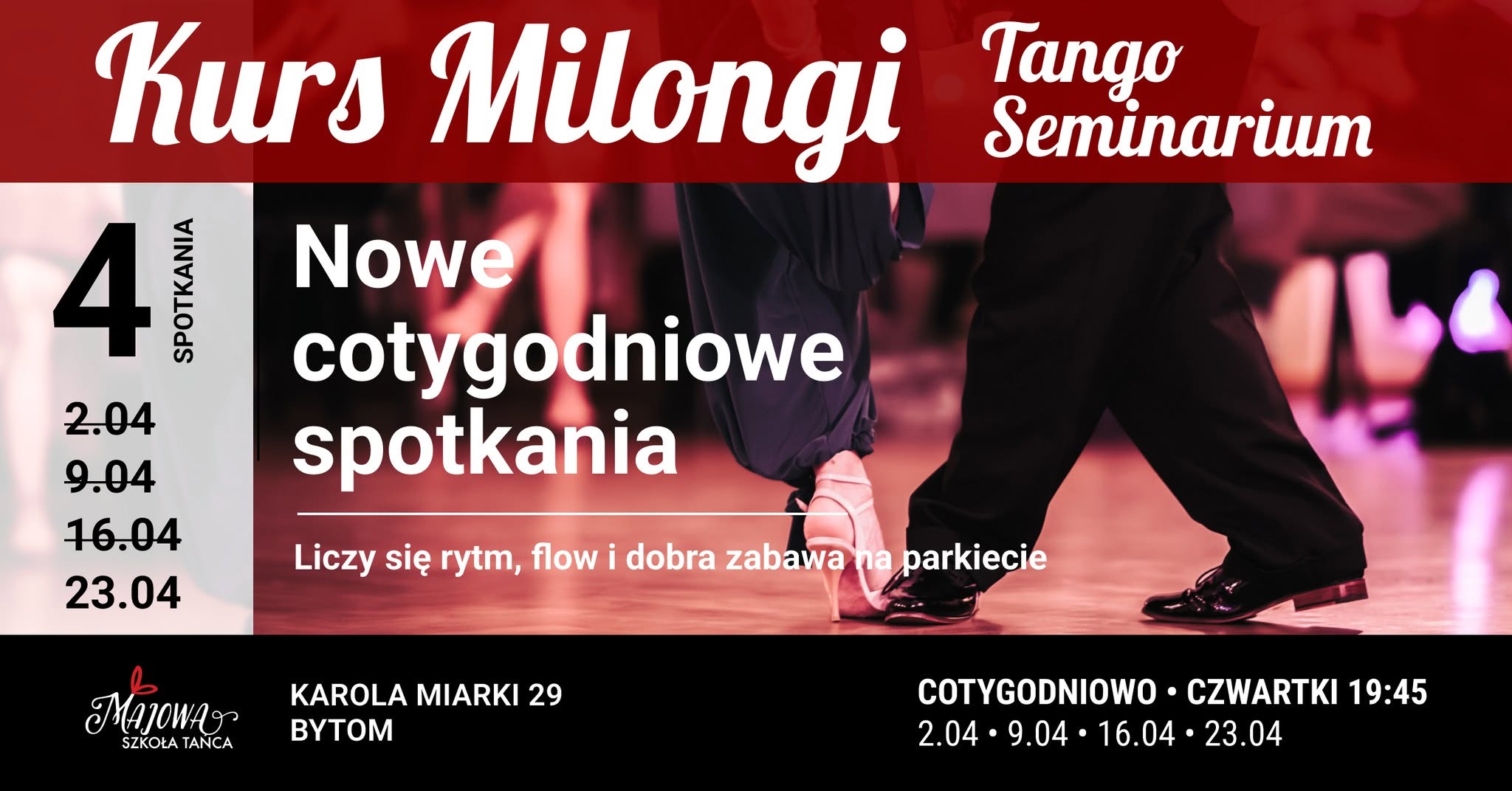 Kurs Milongi - Tango Seminarium w Majowej Szkole Tańca - 23.04