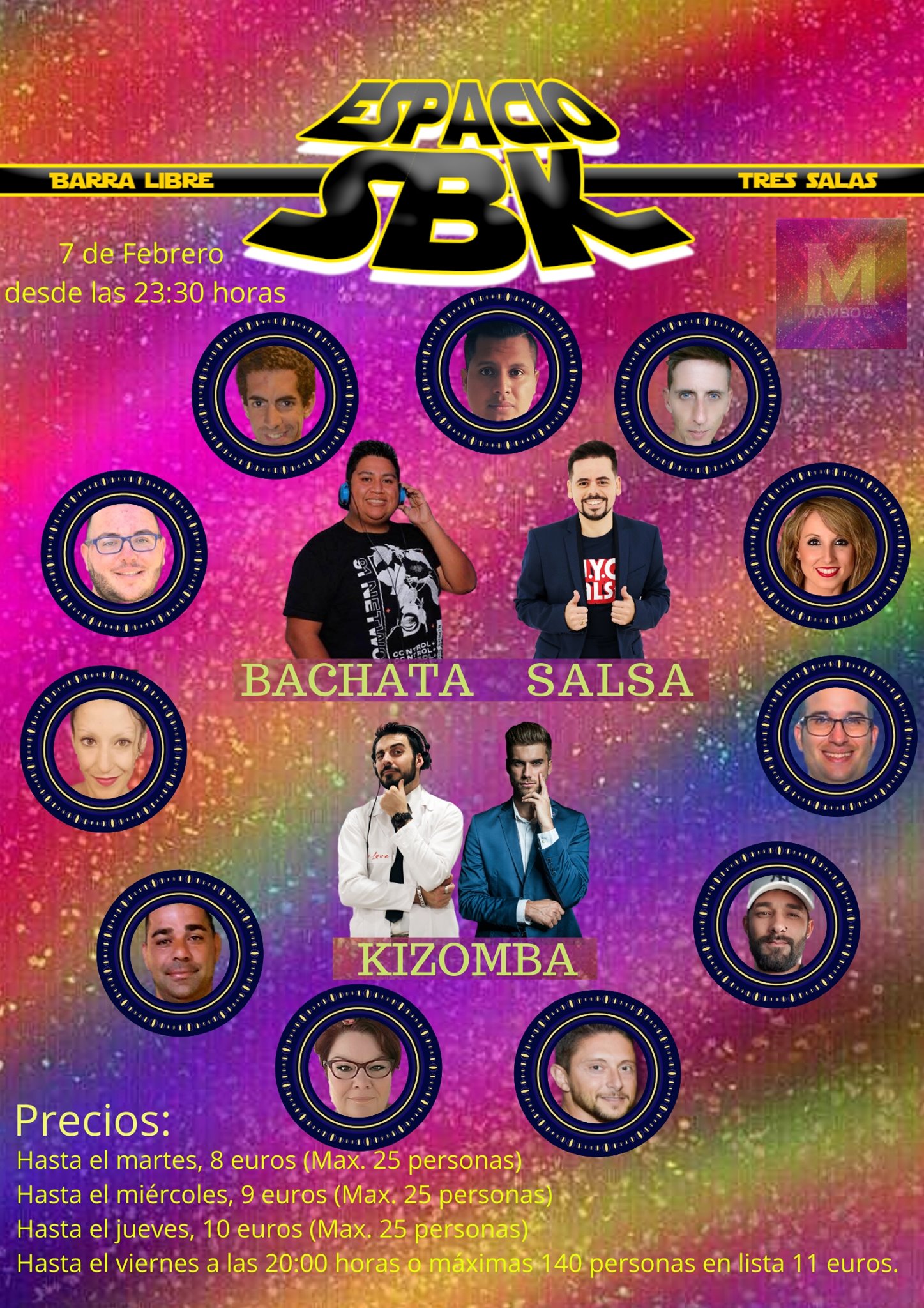 Fiesta Espacio SBK, 07 de Febrero en Mambo Fifty One