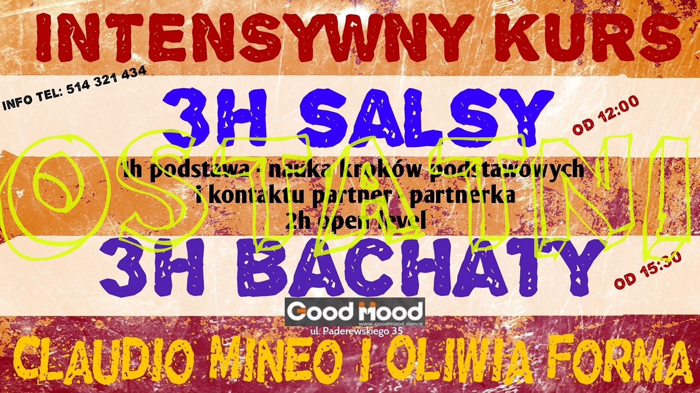 OSTATNI Intensywny Kurs SALSY i BACHATY w tym sezonie