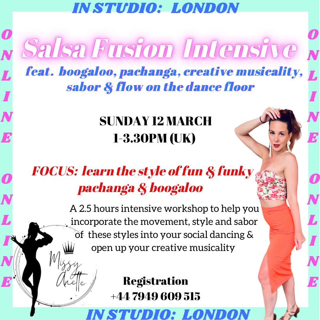 London Salsa Fusion Intensive workshop with Missy Anette