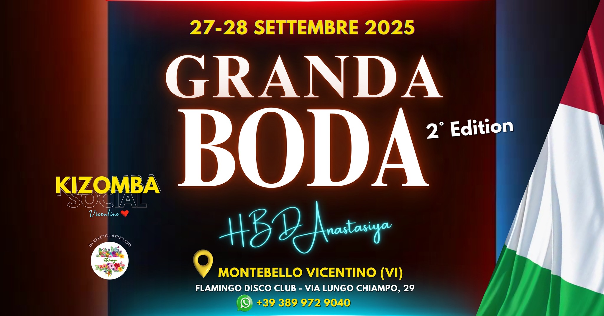 GRANDA BODA 2ยฐed - HBD Anastasiya ๐๐ฅ- Kizomba Social Vicentino ๐ฎ๐น