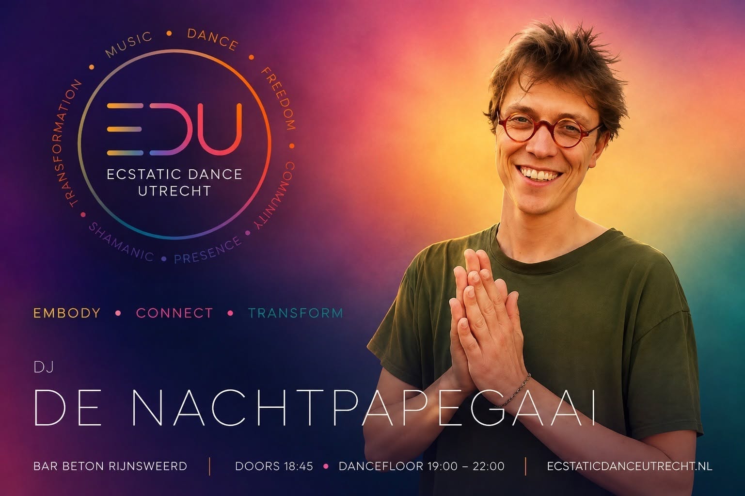 Ecstatic Dance Utrecht DE NACHTPAPEGAAI