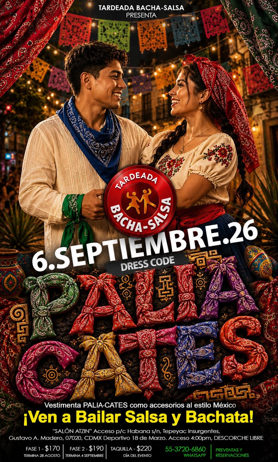 Tardeada Bacha-Salsa ¨PALIACATES¨ 6 de Septiembre