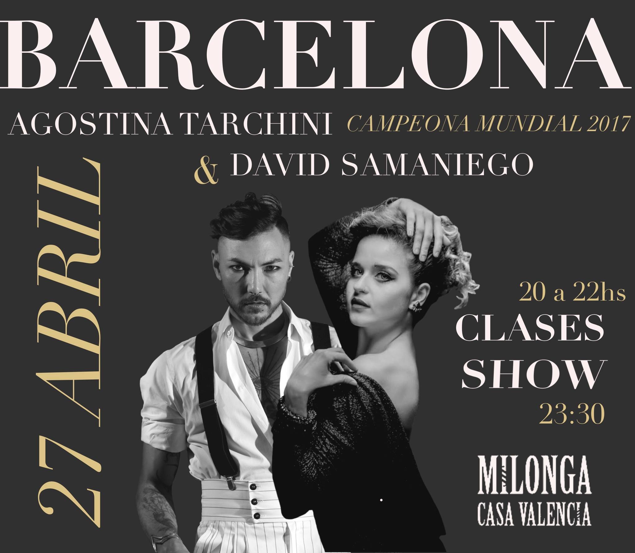 Clases y show con David Samaniego y Agostina Tarchini
