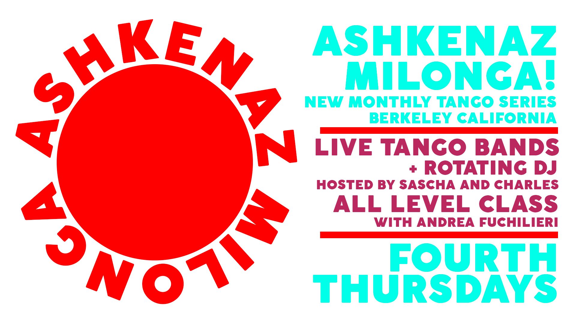 Ashkenaz Milonga! Live music: Barreiro Gorczynski Duo. DJ Azriel