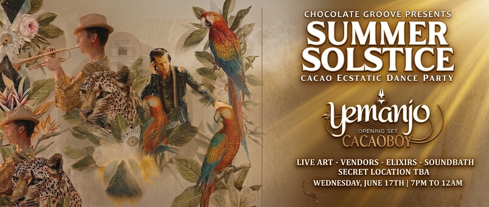 Chocolate Groove - Summer Solstice Ecstatic Dance Party ft YEMANJO