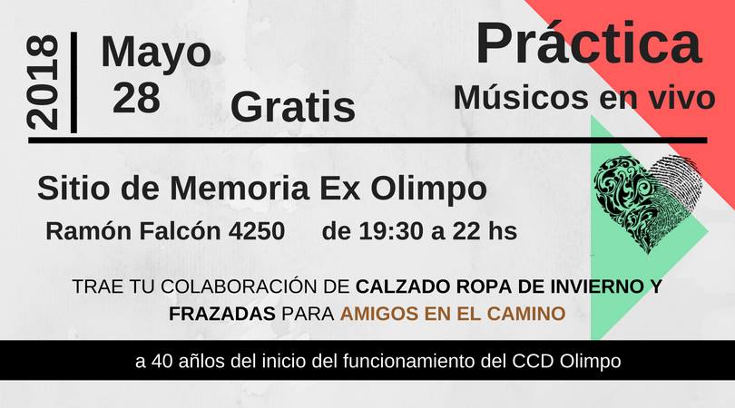 Primera Práctica con mùsicos en vivo en Ex Olimpo