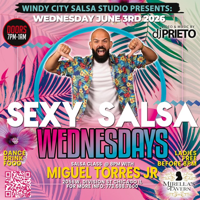 π₯π Sexy Salsa Wednesdays @ Mirellaβs Summer Kickoff Edition ππ₯