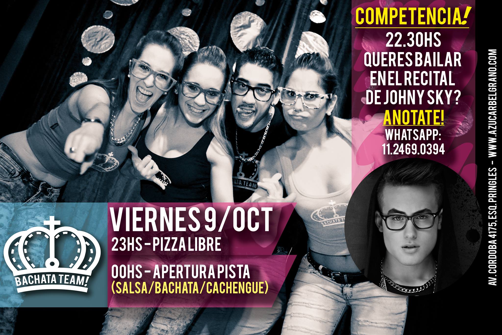 FIESTA BACHATA TEAM 9 OCT! COMPETENCIA JOHNY SKY!