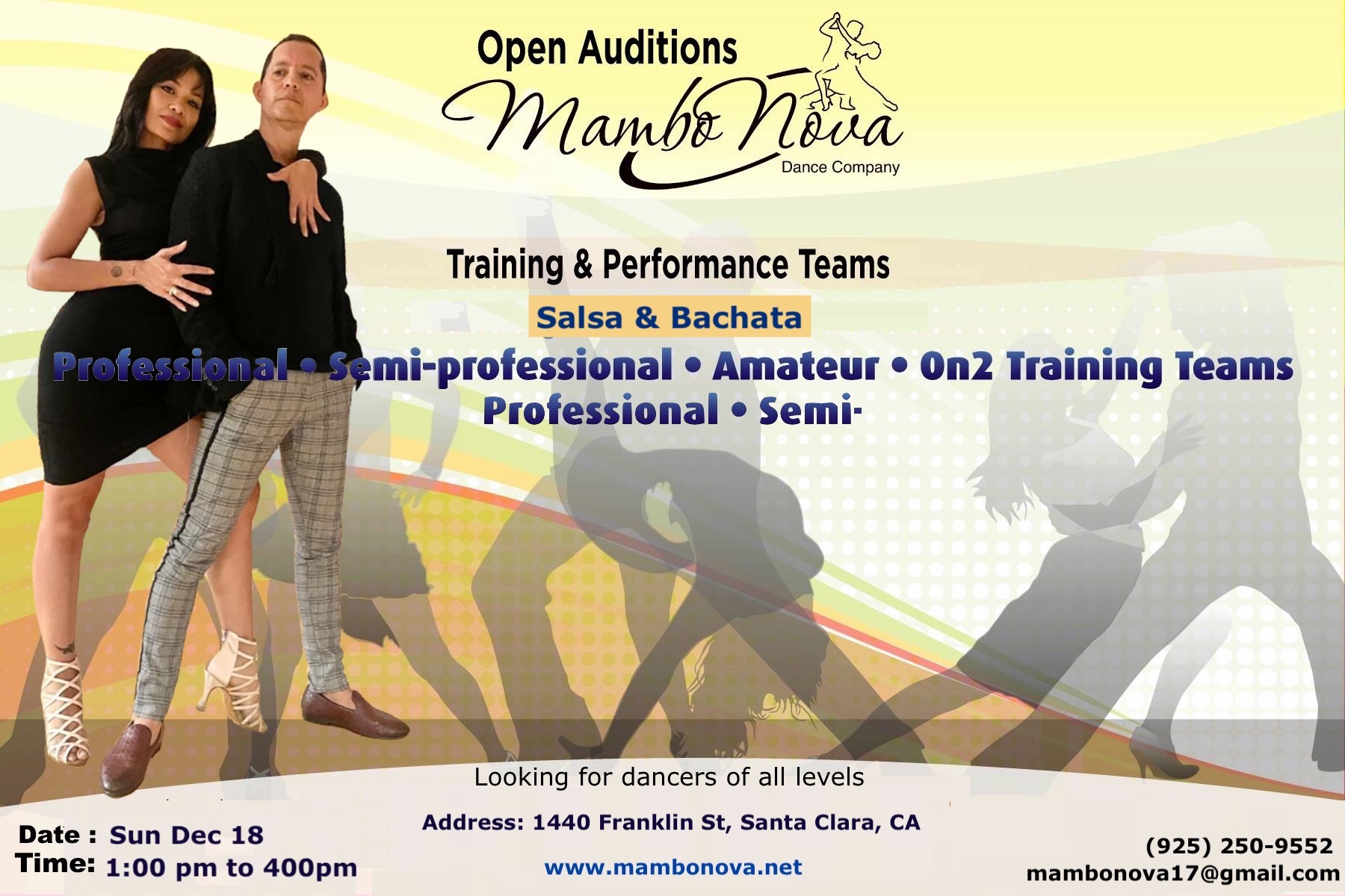Mambonova Salsa & Bachata Dance Teams Auditions