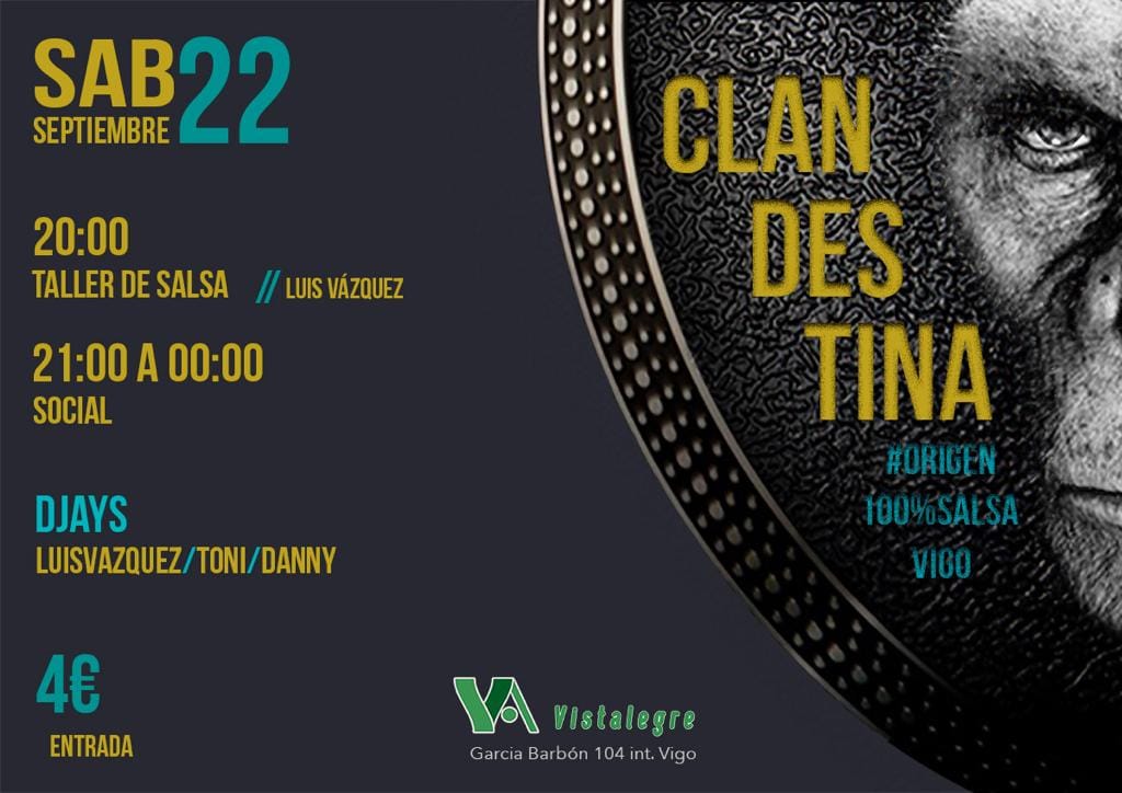 Clandestina V 1.7 - Taller + Social 100%Salsa
