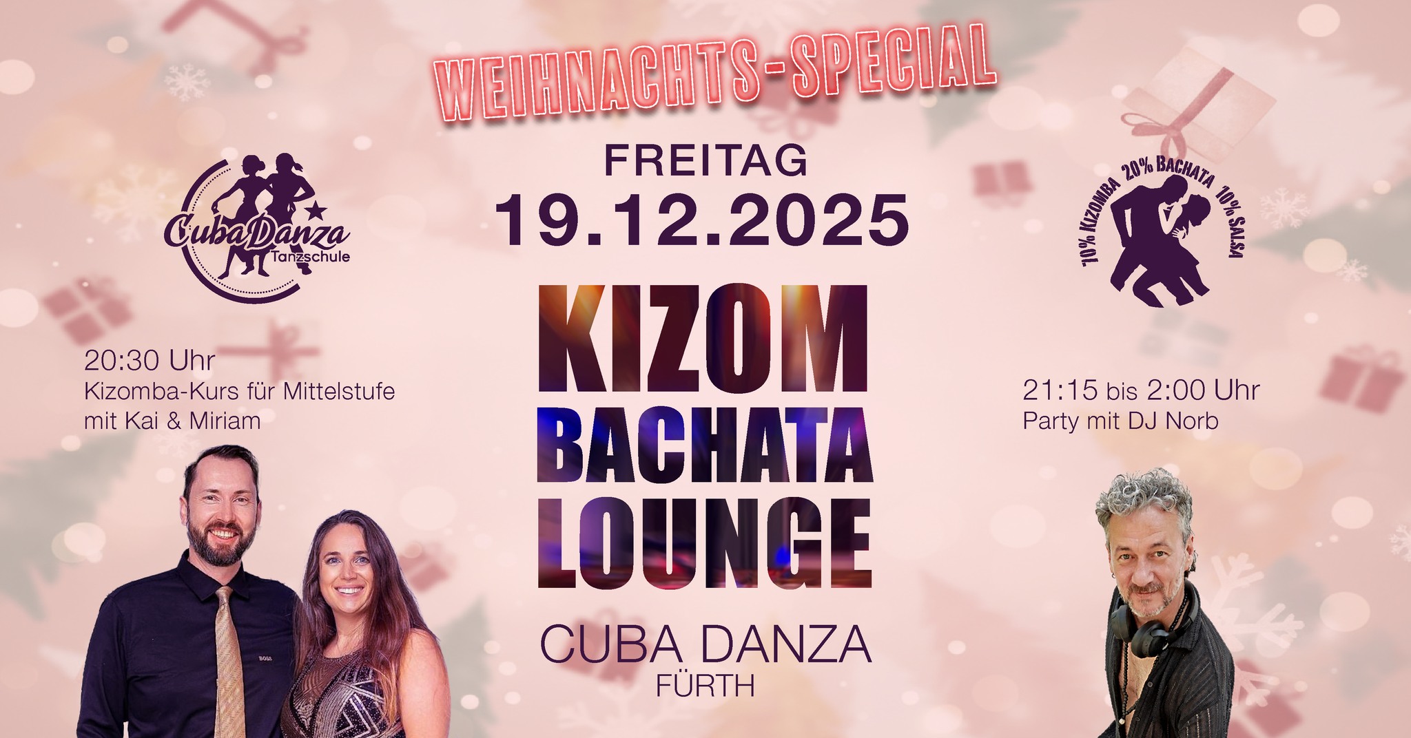 KizomBachataLounge im CubaDanza Weihnachts-Special