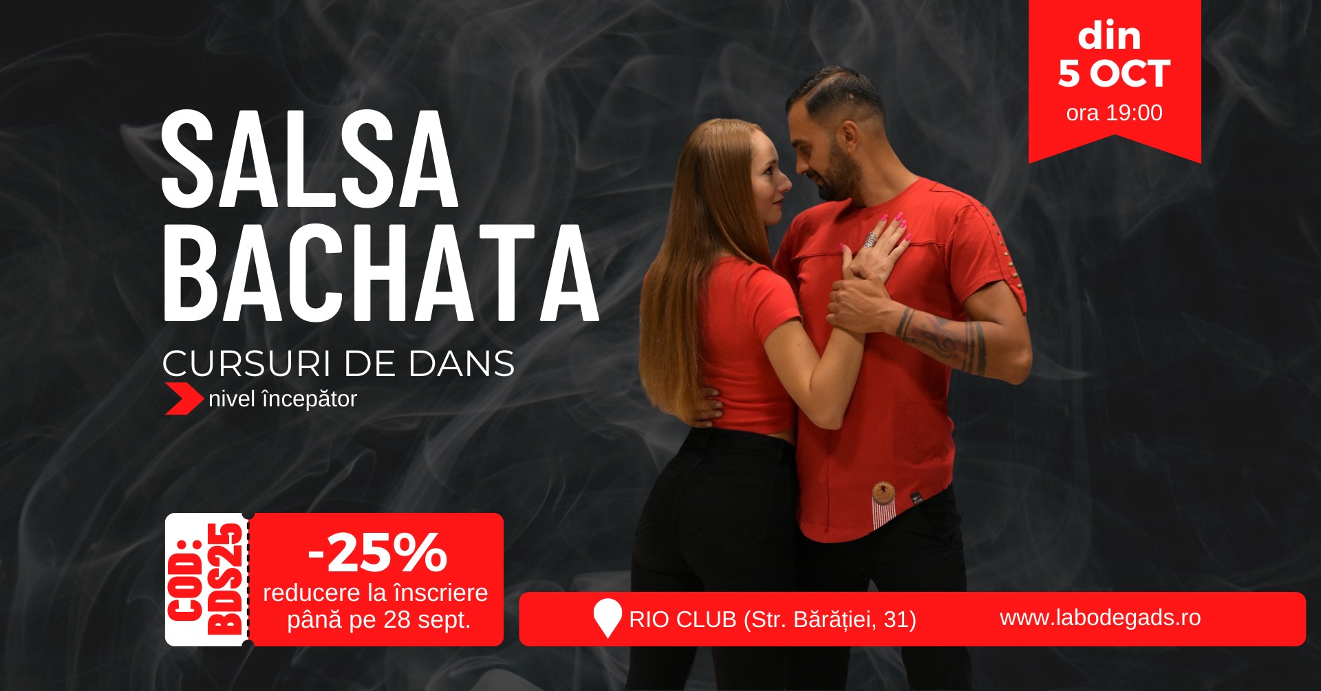 Cursuri de BACHATA și SALSA pentru începători