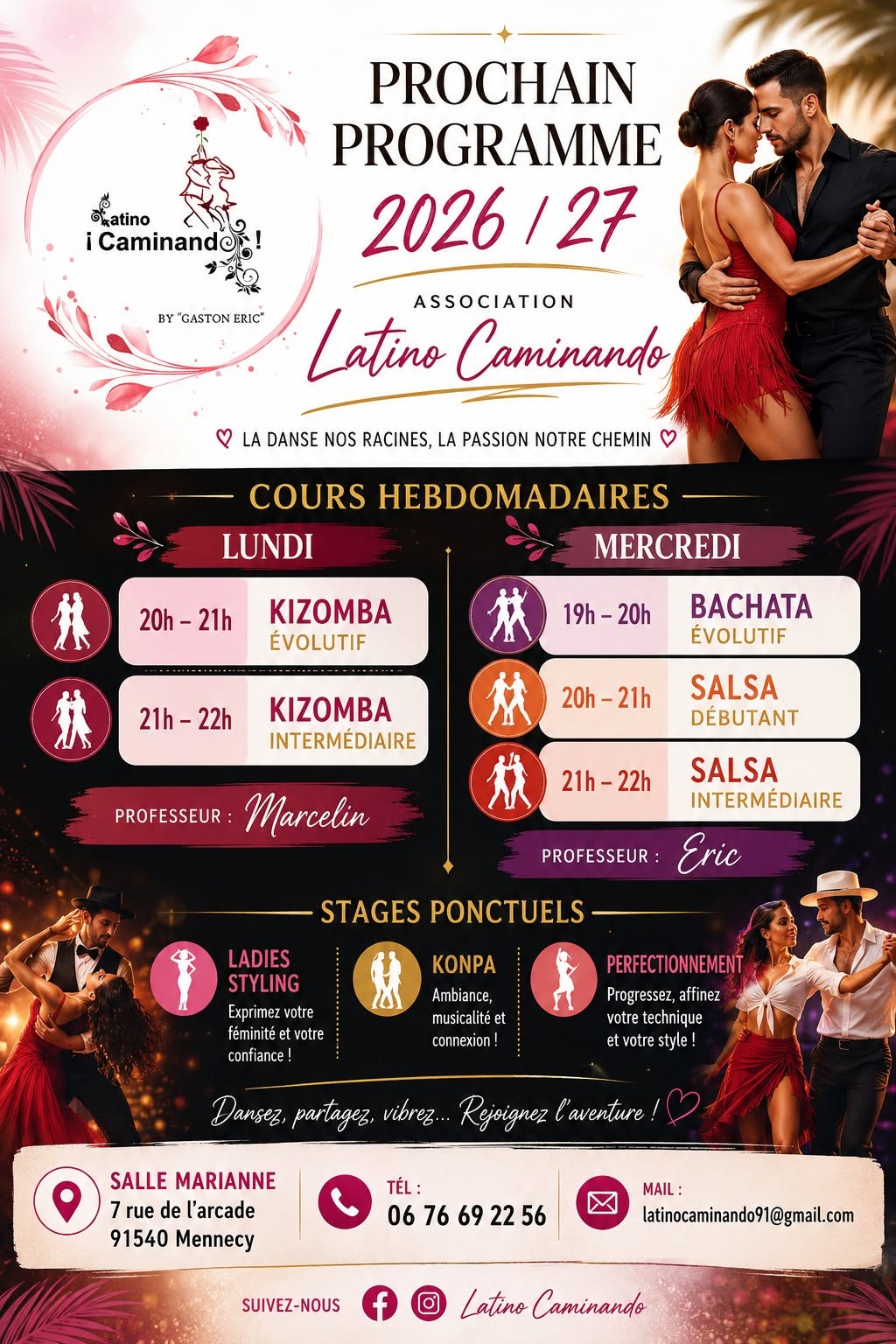 COURS DE DANSES LATINES