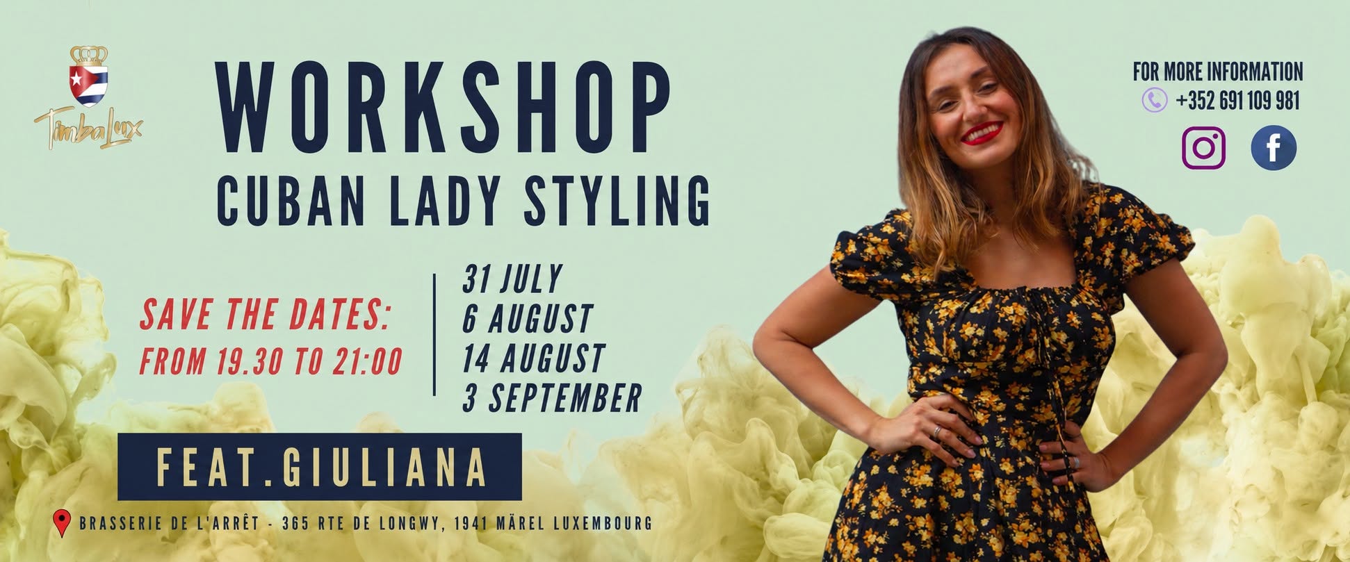 6h de cours intensif de Cuban Lady Styling avec Giuliana (4x1,5h) Soirée SB avec DJ Ladysalsa