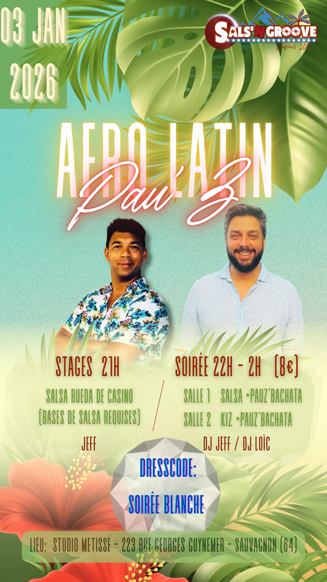 AFRO LATIN PAU’Z la mensuelle Sals’n Groove 2 salles 2 djs stages offerts