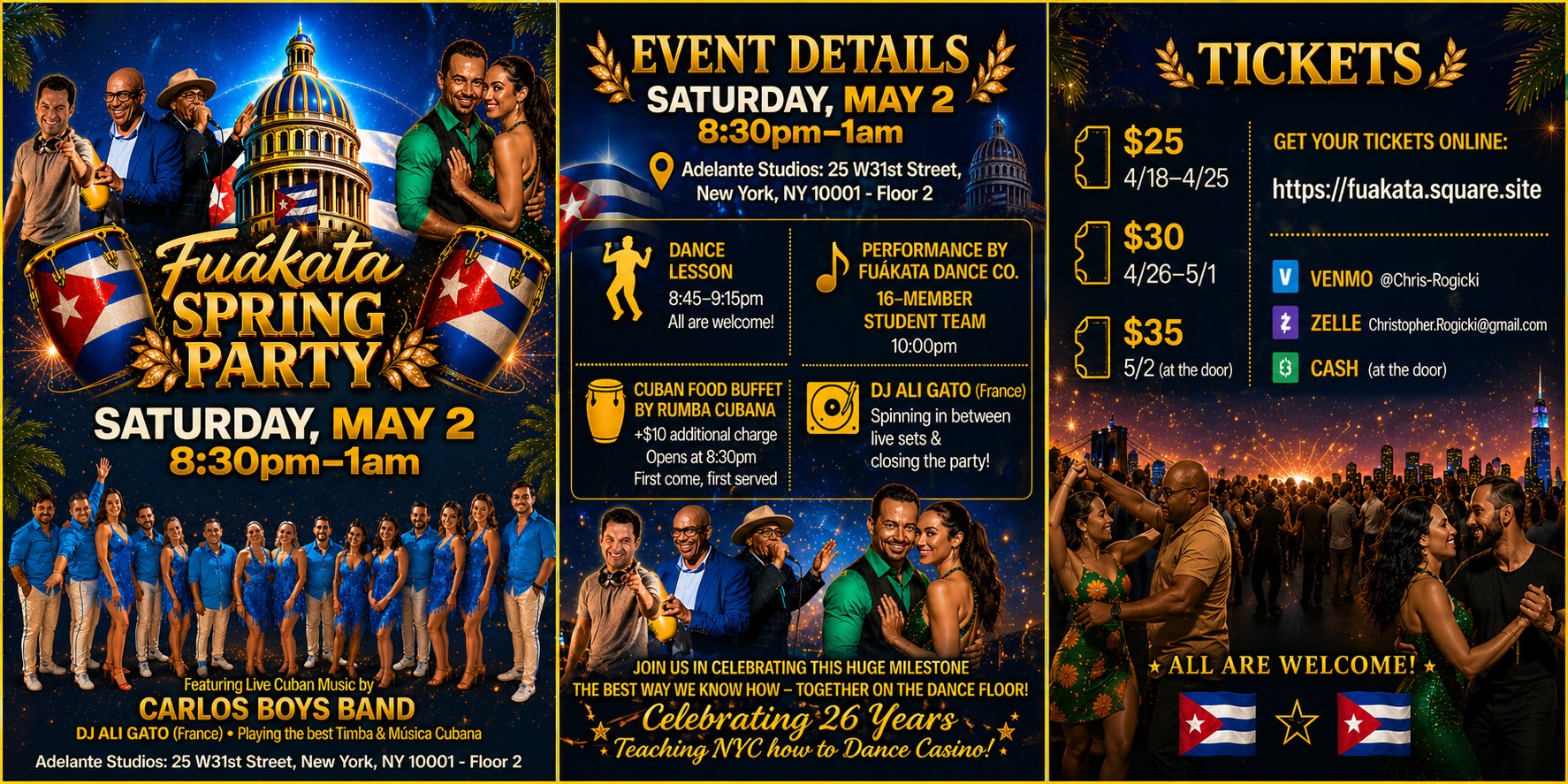 Spring Salsa Party feat. Live Music, DJ, Performance, & Cuban Food Buffet