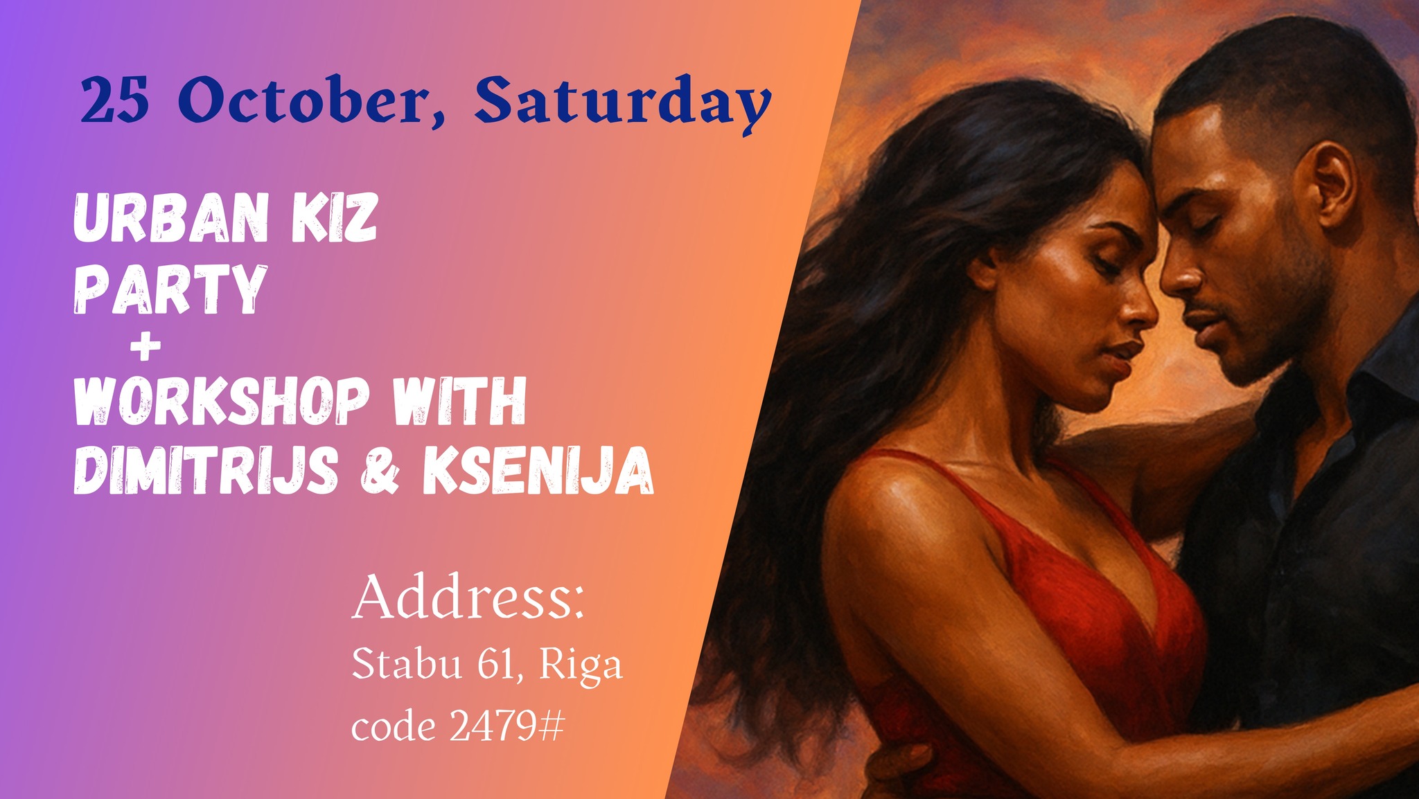 Urban Kiz party + workshop with Dimitrijs & Ksenija
