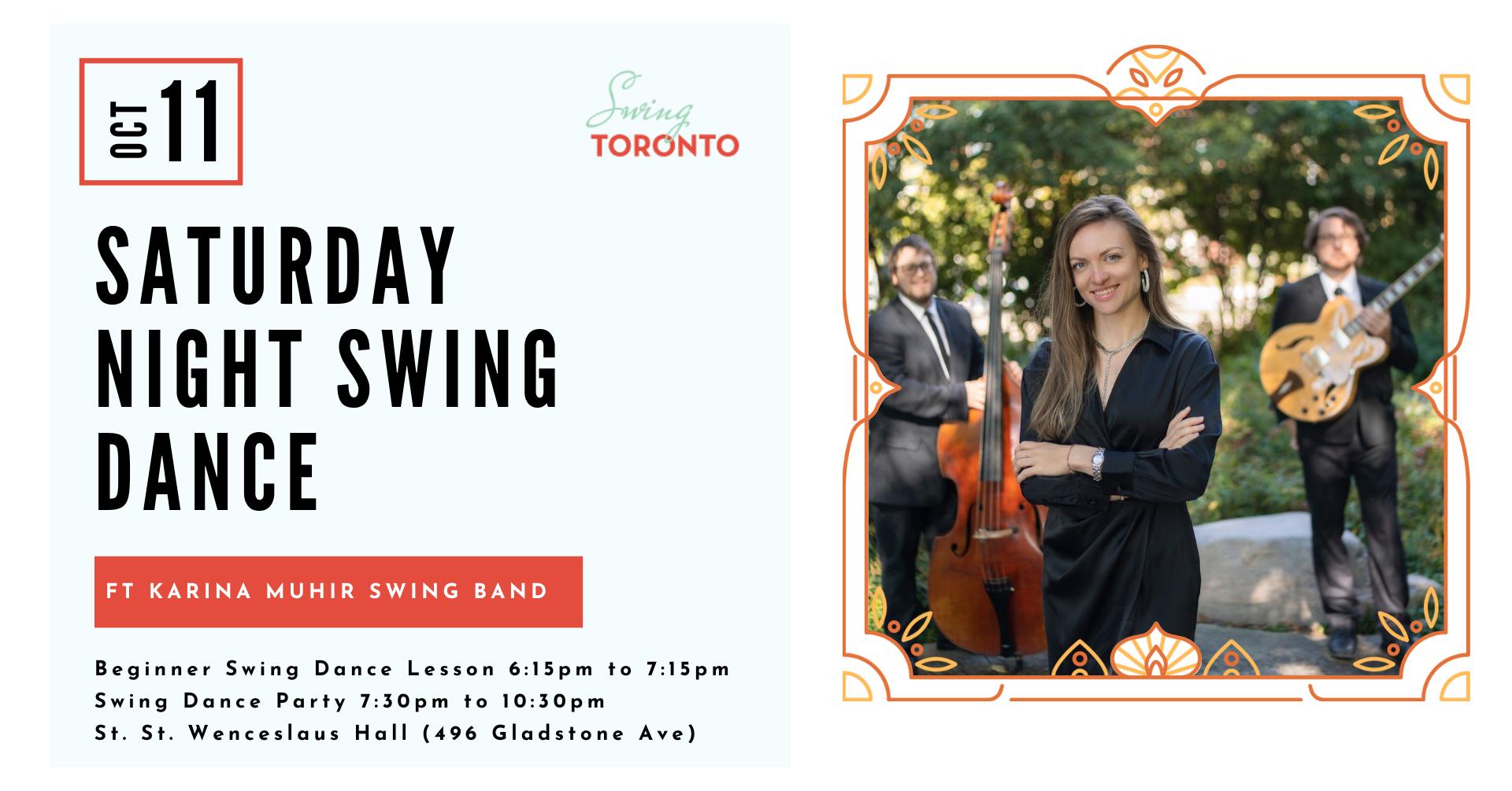 Saturday Night Swing ft Karina Muhir Swing Band! Beginner lessons & Live Band Dance