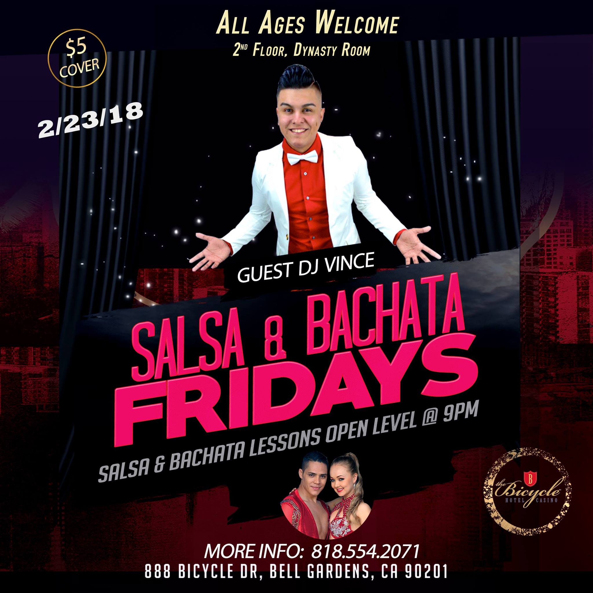 Guest DJ Vince Bicycle Salsa Bachata Friday