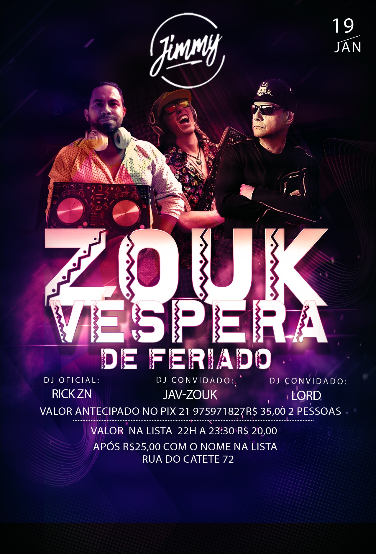 ZOUK VÉSPERA DE FERIADO