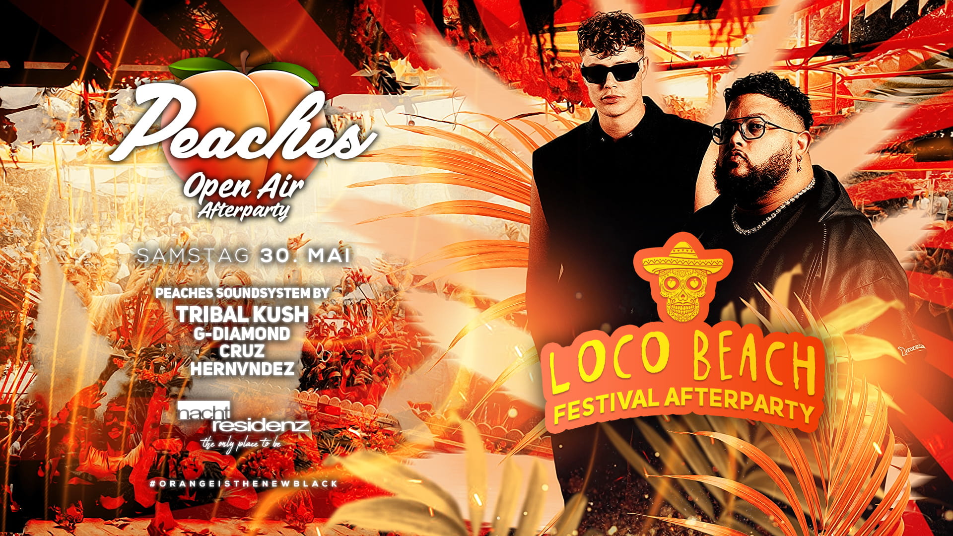 Peaches x Tribal Kush Live on Stage! Loco Beach Festival Afterparty Nachtresidenz Düsseldorf