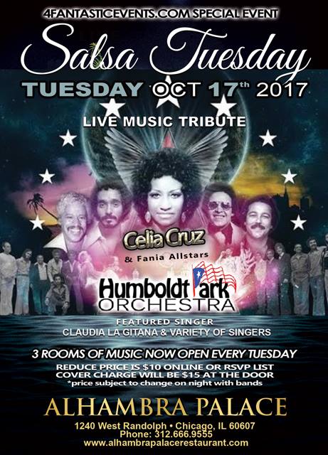 Live Salsa Tuesday at Alhambra - Tributo de Celia Cruz F.A