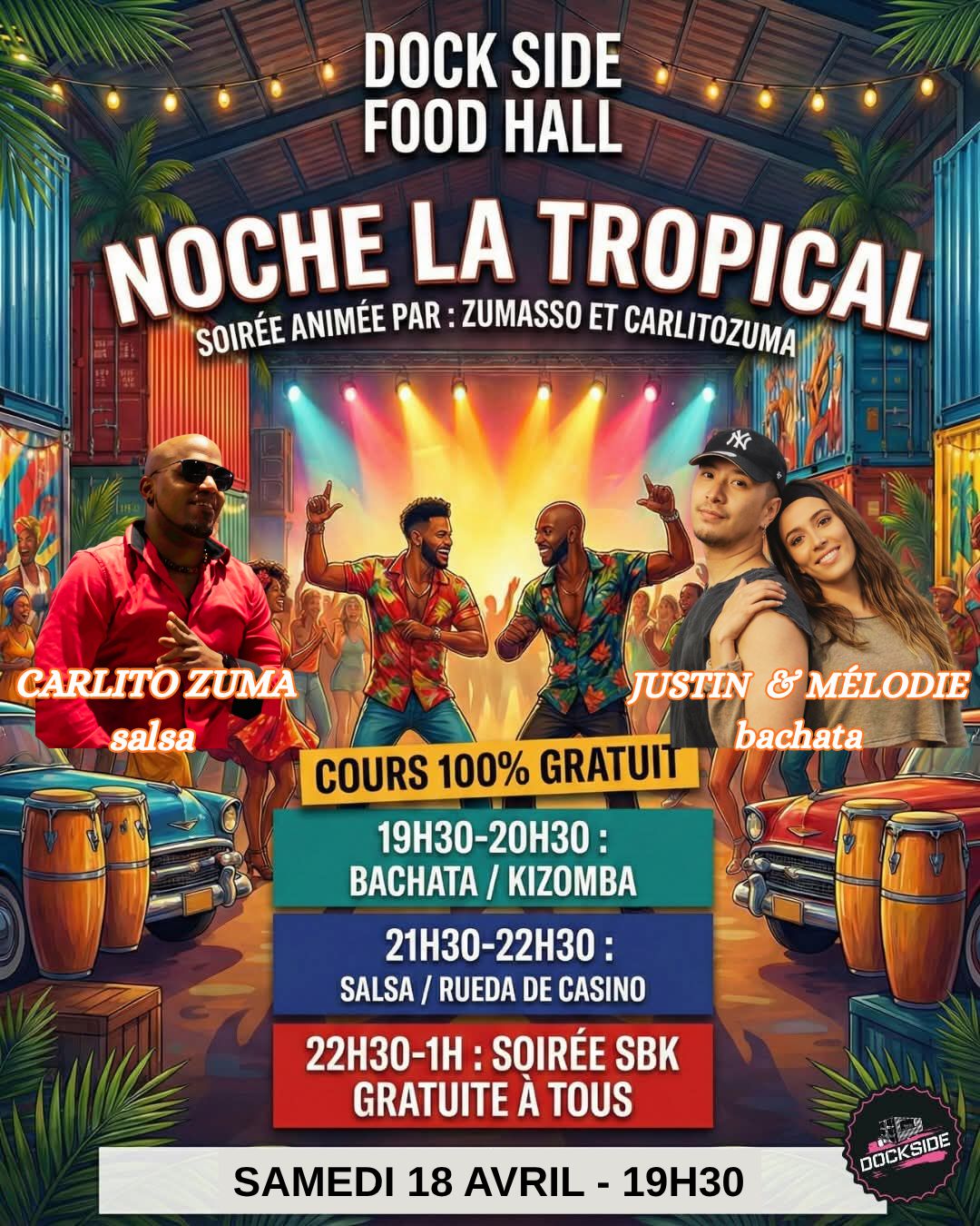 "NOCHE LA TROPICAL" *cours et soirée 100% gratuits*