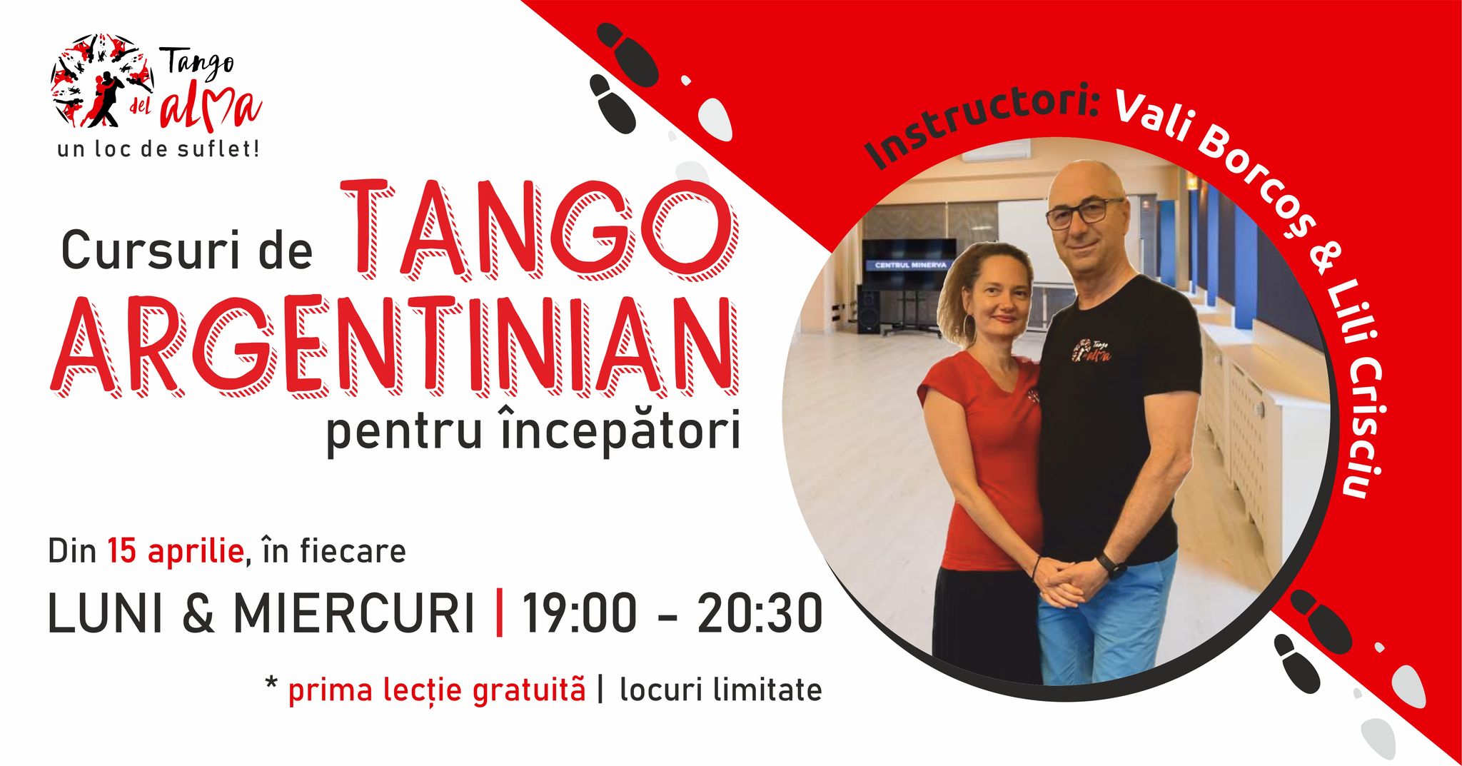 CURS NOU de inițiere în TANGO ARGENTINIAN 15 aprilie 2024