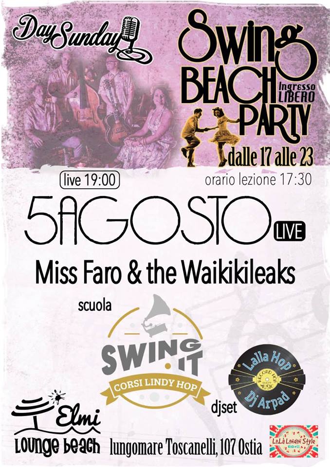 Swing Beach Party Ostia - Live Lezione di ballo e Dj set