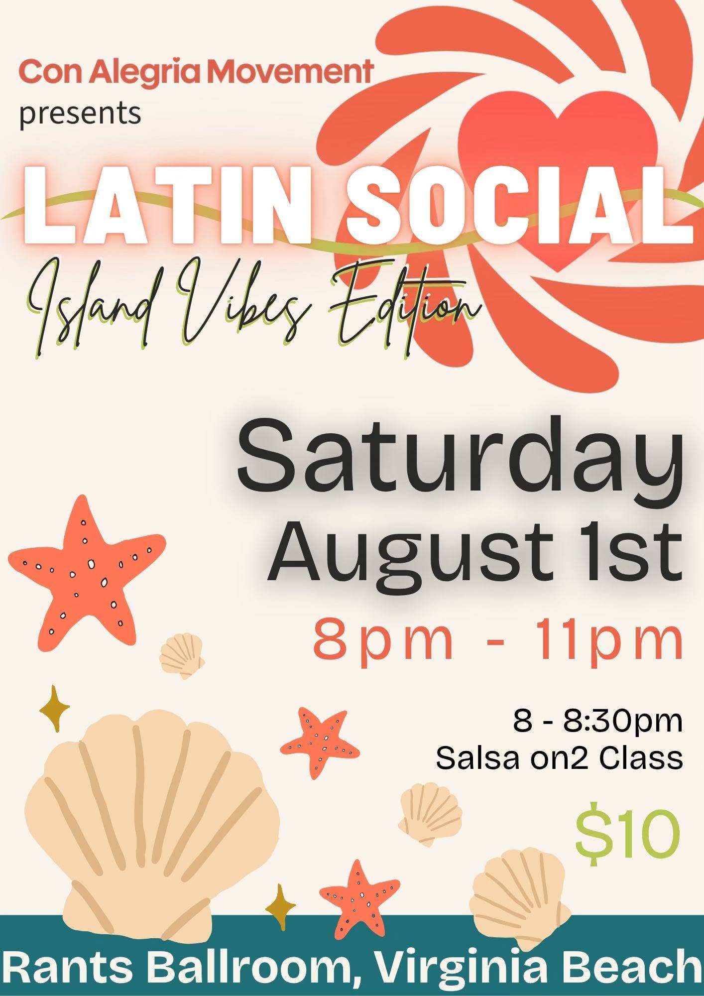 First Saturdays Latin Social- Island Vibes Edition