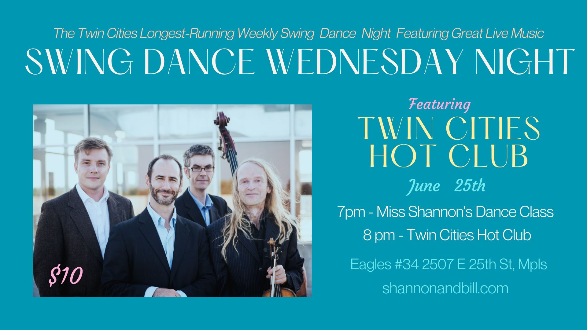 Twin Cities Hot Club at Swing Dance Wednesday 6 25