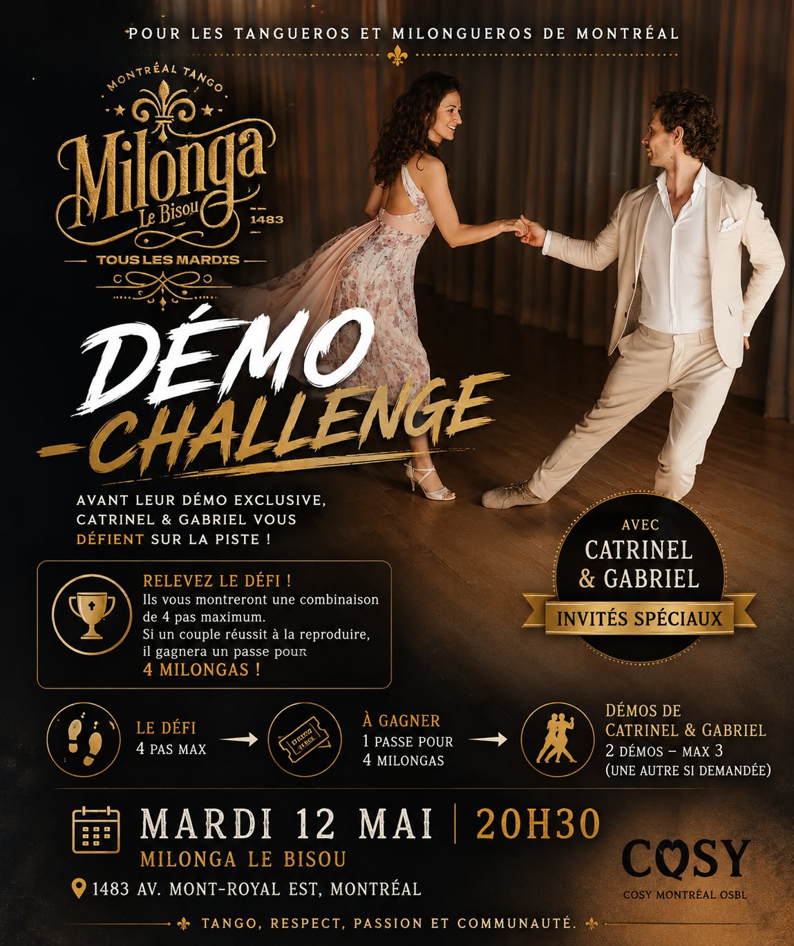Milonga Le Bisou avec Challenge SPECIAL
