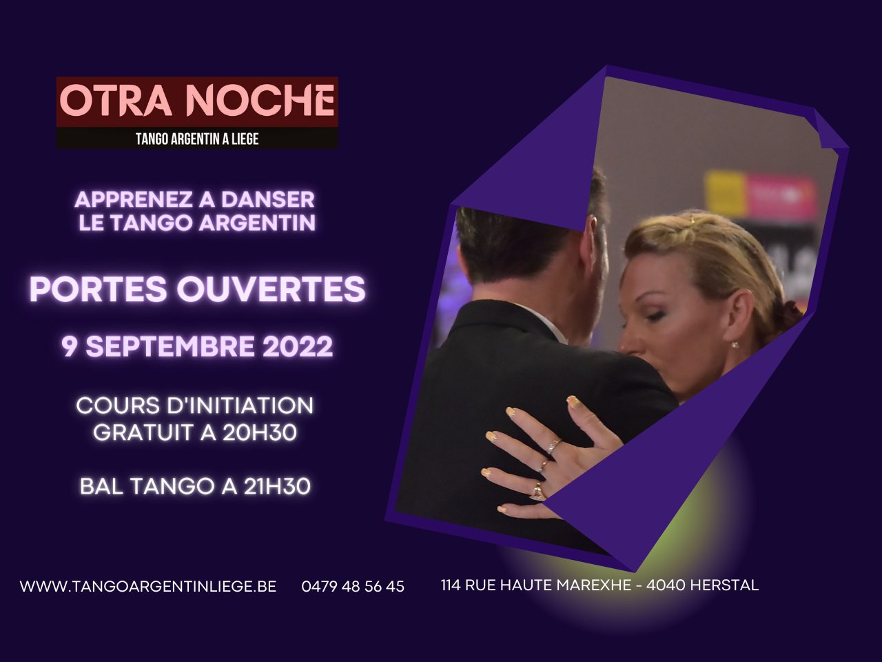 Cours d'initiation gratuit en Tango Argentin & Portes ouvertes
