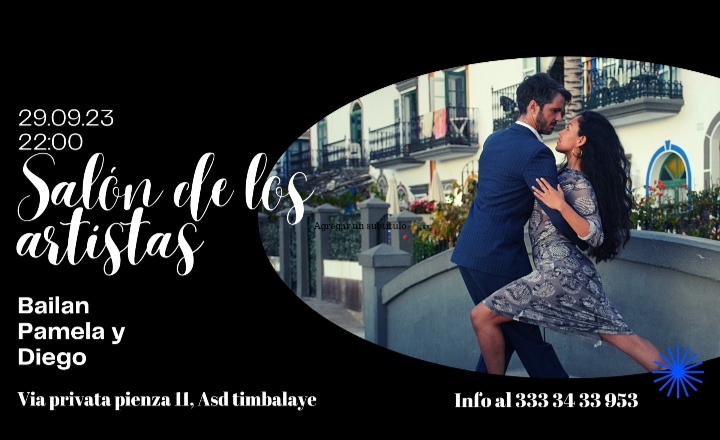 milonga de los artistas MILONGA E PRATICA con Julio Alvarez "bailan Pamela y Diego tango"
