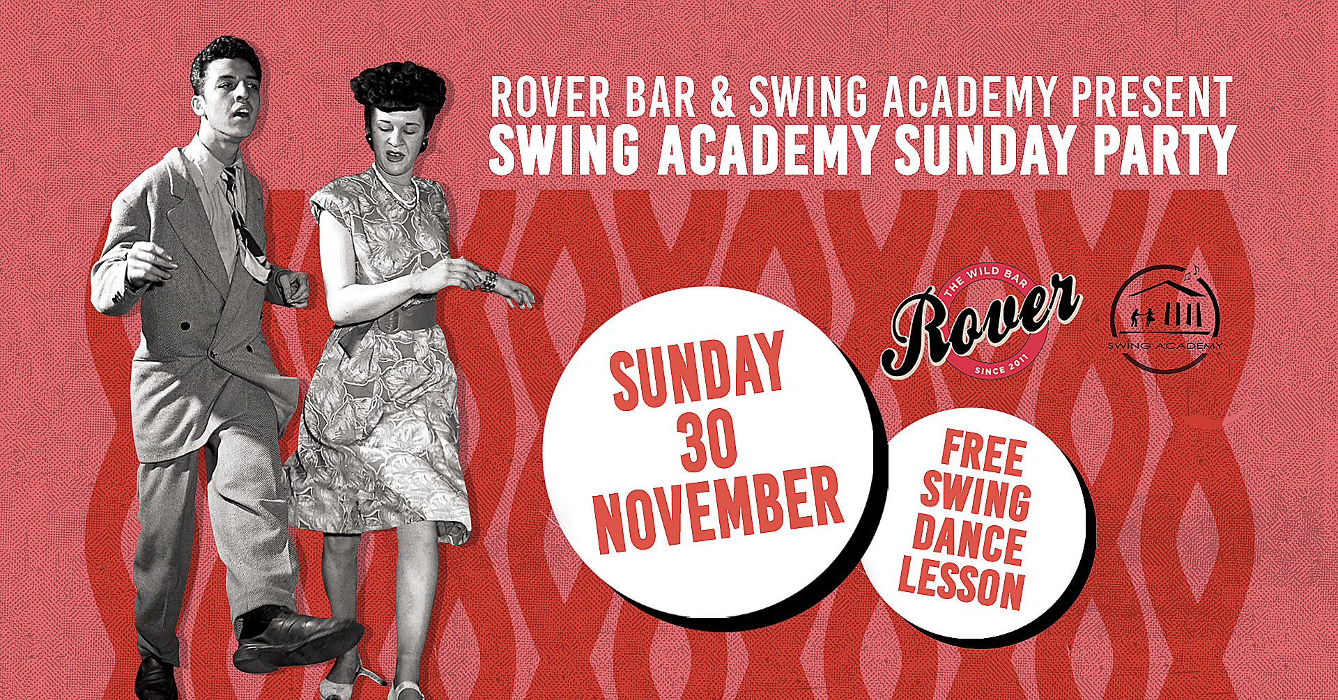 Swing Academy Sunday Party @ Rover SUN 30 NOV Free Entrance