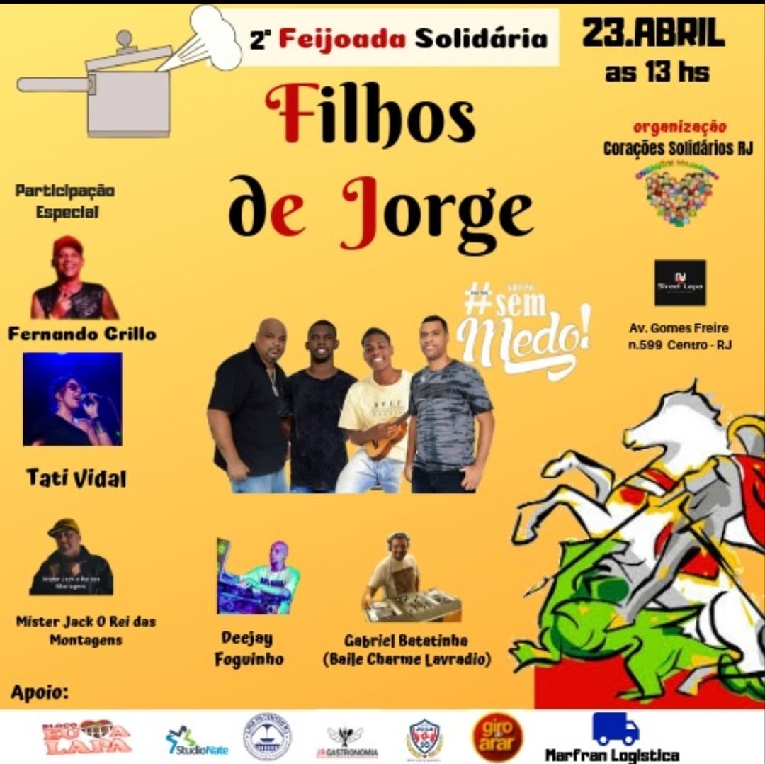 É Hoje Feijoada Solidária - Filhos de Jorge By Day João do bem