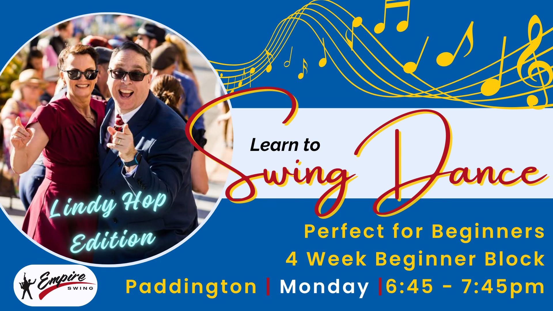 Learn to Swing Dance in 4 Weeks! - Lindy Hop Edition - New Monday Beginner Block