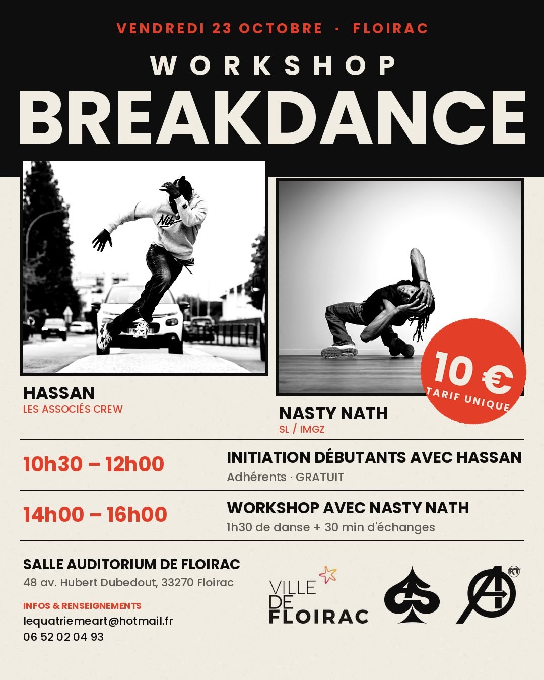 Workshop breakdance avec Hassan & Nasty Nath