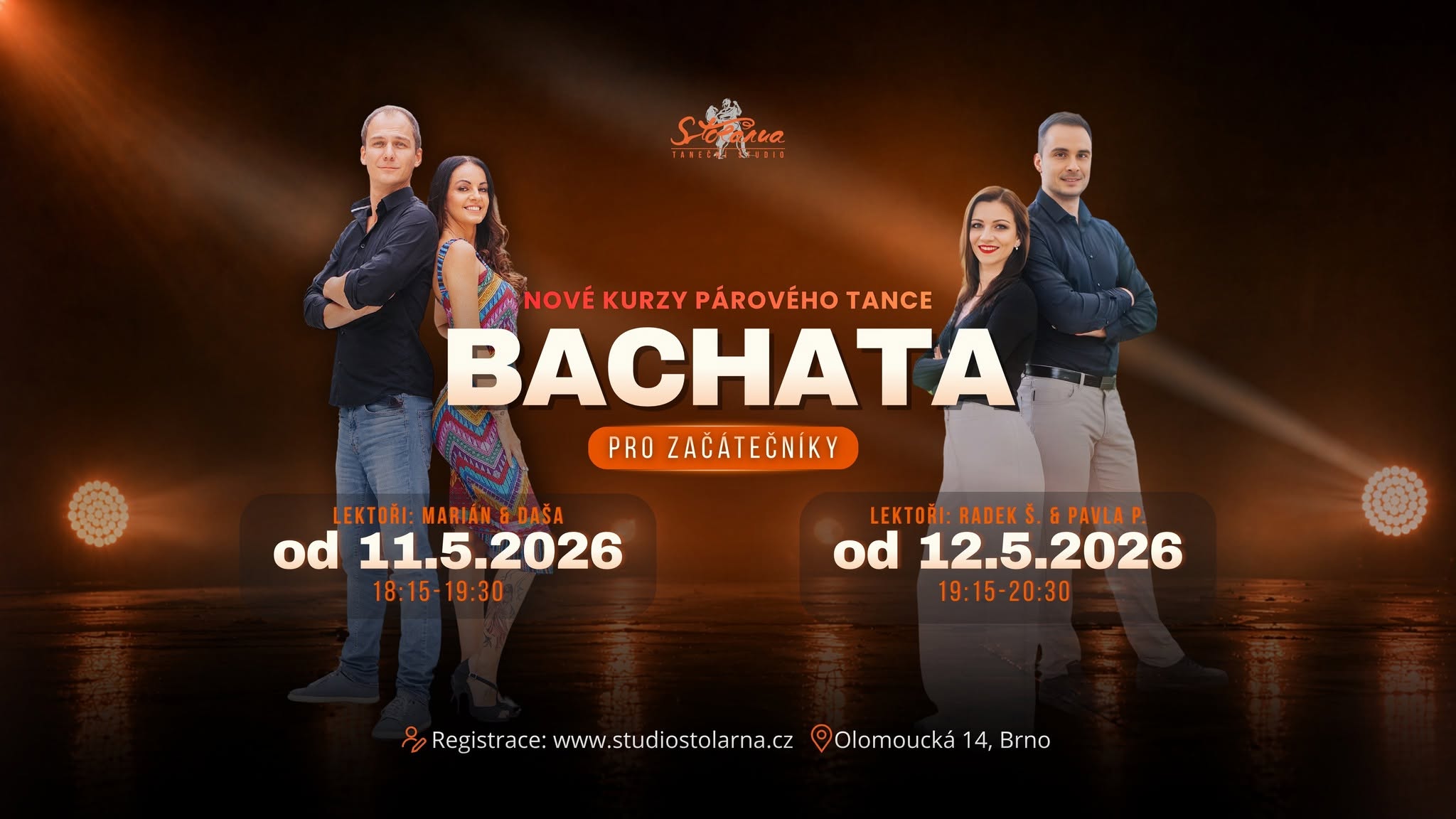 Nové kurzy tance BACHATA pro úplné začátečníky