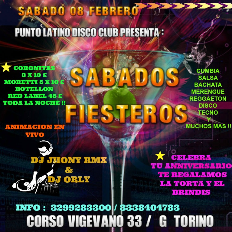 #PUNTO LATINO ▬▬ SABADO 8 DE FEBRERO #SABADOS FIESTEROS